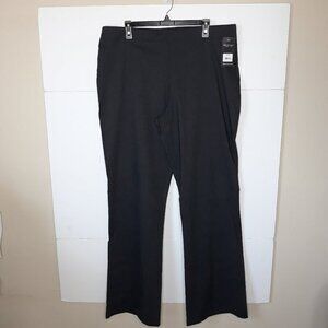 Long Tall Sally Wide Leg Trouser Pants 16X35 Gray Elastic Waist Pull On Long Leg